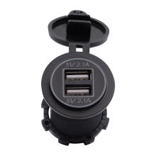 Dual USB Twin 2 Port 5V Universal in Car Lighter Socket Charger Adapter 12V-24V
